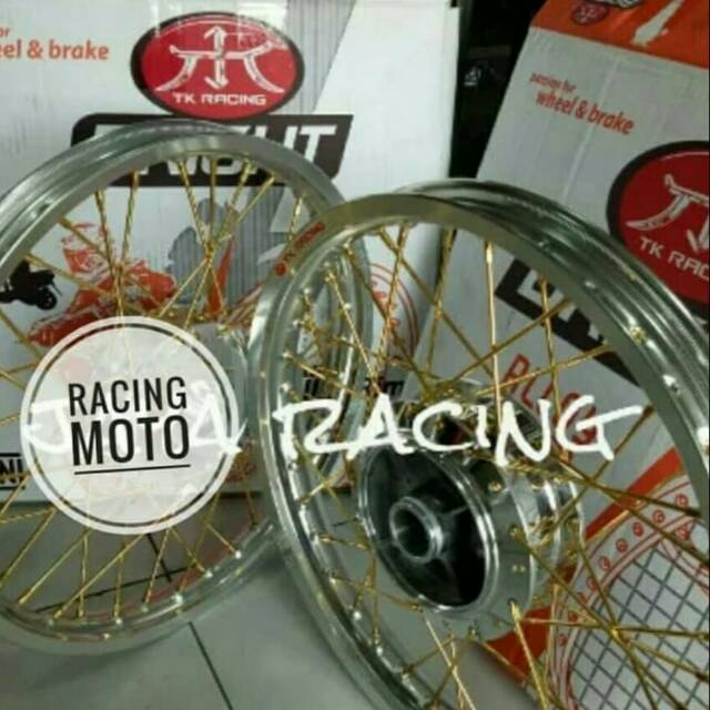 PAKET VELG MOTOR KARISMA-SUPRA FIT-SUPRA X VELG TK JEPANG RING17X140-140 PLUS STEL VELG LENGKAP