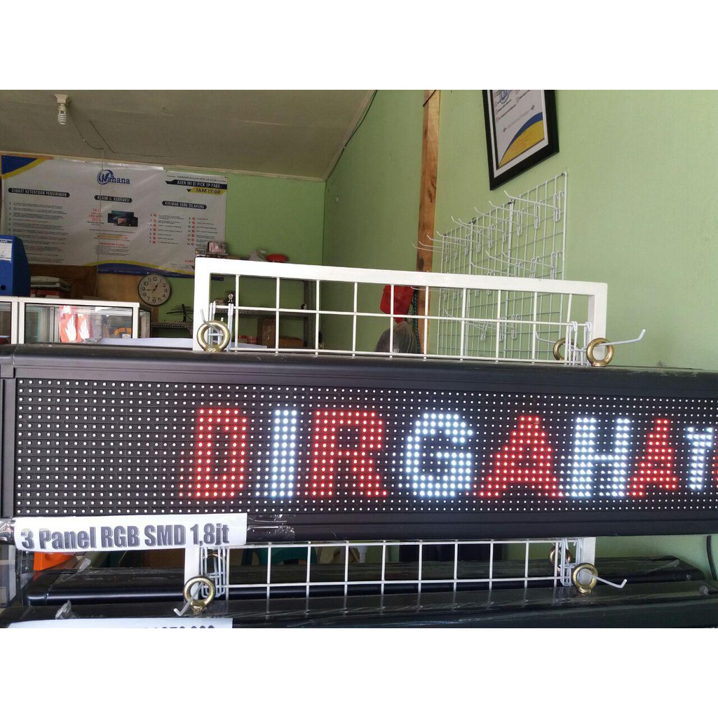 RUNNING TEXT 3 PANEL P10 RGB SMD