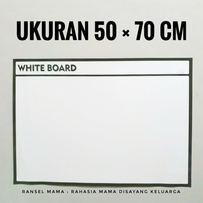 

White Board Ukuran 50 × 70 CM Papan Tulis Putih Ekonomis Whiteboard