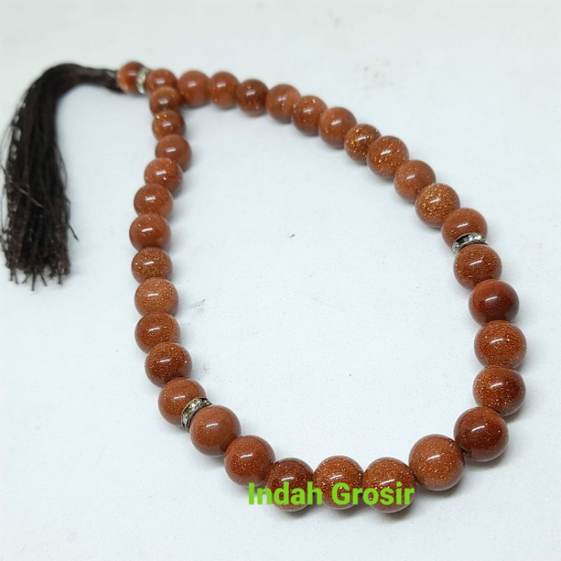 TASBIH BATU PASIR MAS 8MM 33BUTIR ORIGINAL