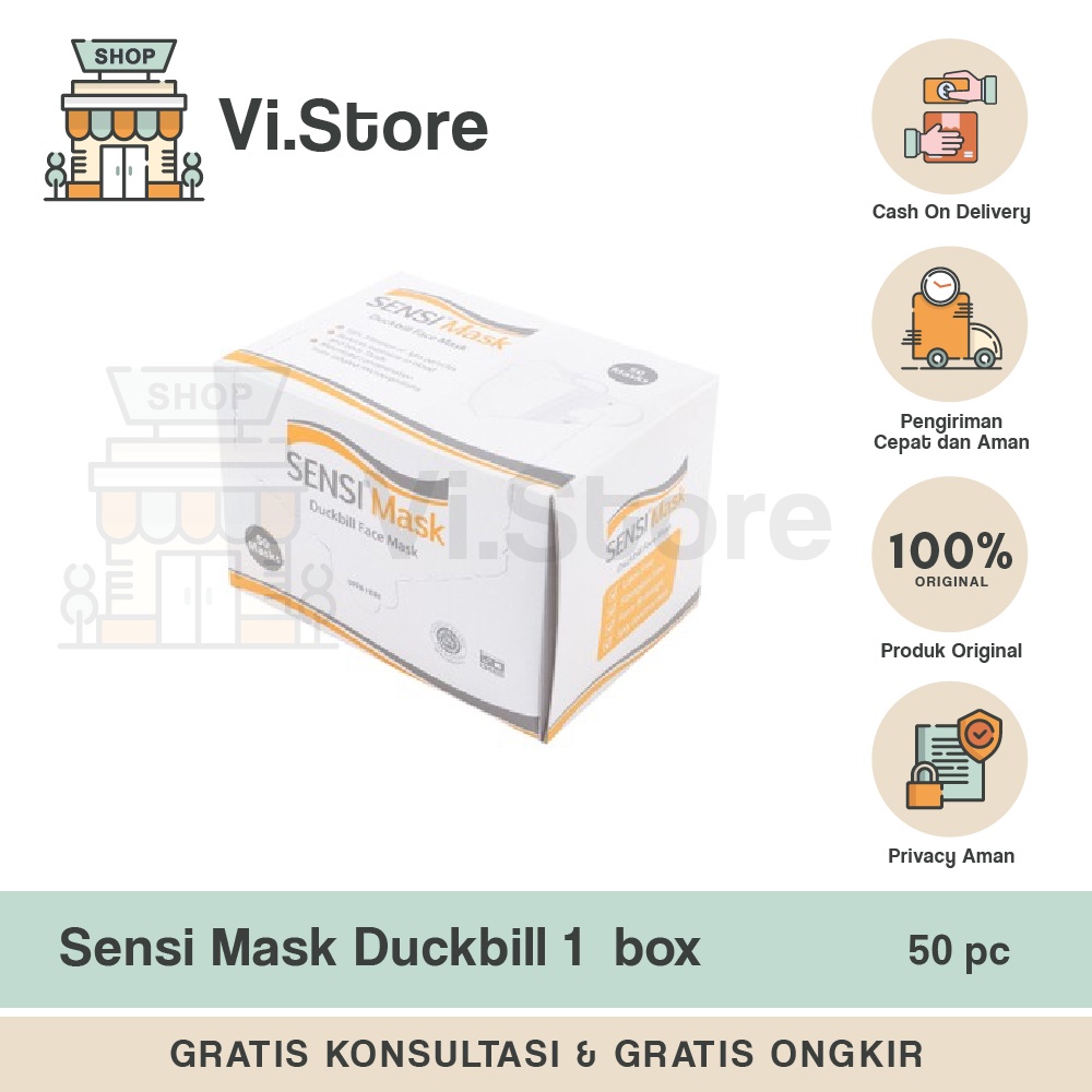 Masker Sensi Duckbill 1 Box @50 pcs