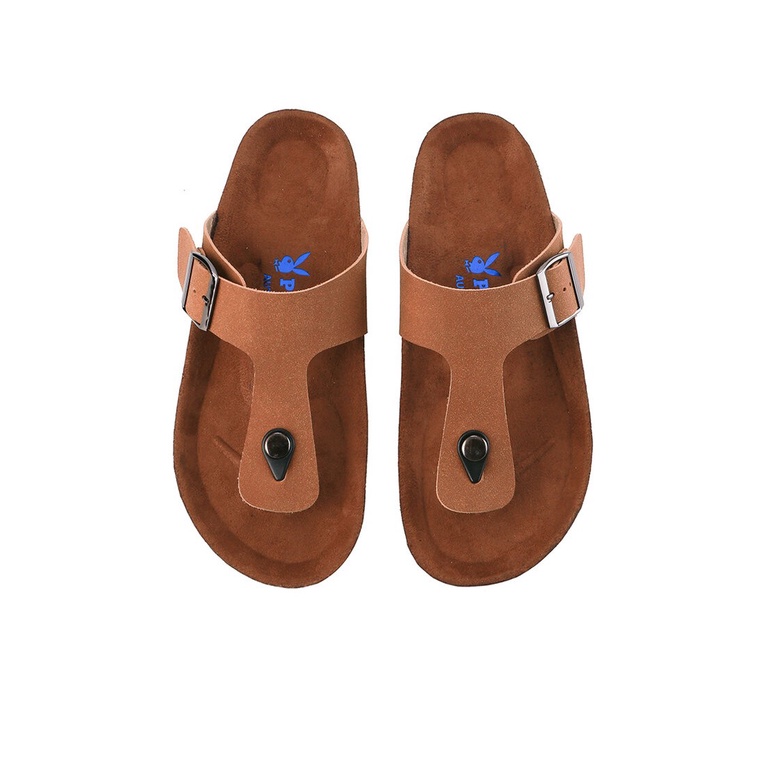 SANDAL JEPIT PLAYBOY PRIA ORIGINAL CASUAL BRANDED ASLI COKLAT PL13