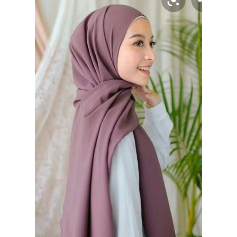 pashmina sabyan panjang bahan diamond dengan motif polos dengan ukuran 170x70cm