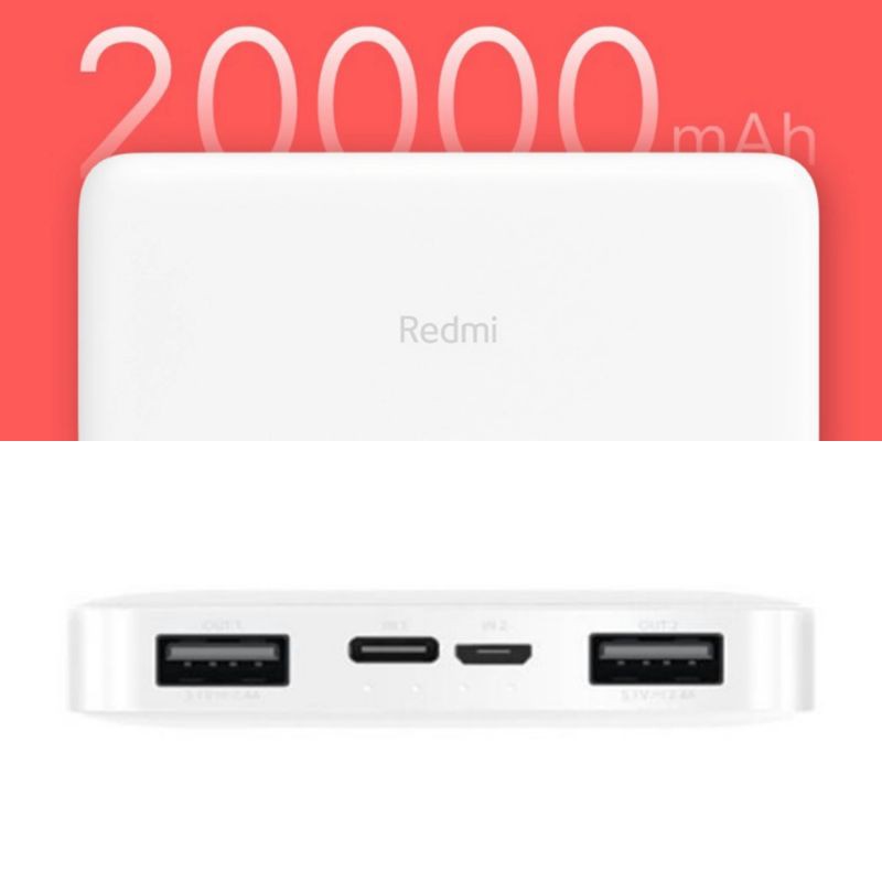 Xiaomi Powerbank 20.000 mAh Redmi Fast Charging Original Garansi Resmi TAM 18W Power Bank