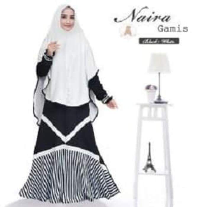 NAIRA SYARI STRIPE(EP) BAJU MAXI DRESS MUSLIM BUSUI GAMIS WANITA MODIS