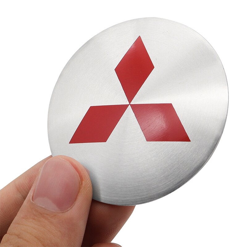 4pcs Stiker Logo Mitsubishi Aluminum 56mm Untuk Dekorasi Velg Tengah Mobil ASX Xpander Storm Ac Lancer Grandis Mirage