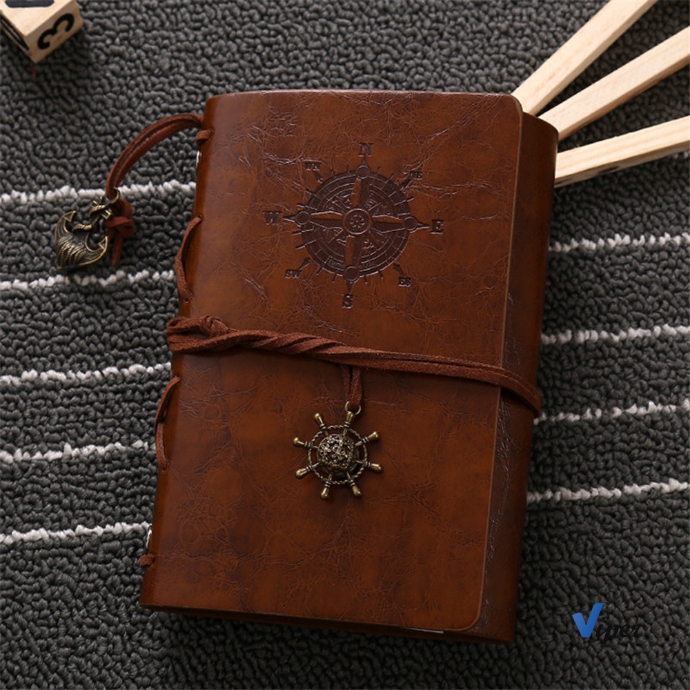 

MilL Buku Catatan Notebook A5 A6 Buku Diary Aesthetic Gaya Retro Binder Unik Cover Kulit PU Leather