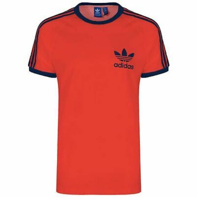  KAOS ADIDAS RETRO  CALIFORNIA ORANGE Shopee Indonesia