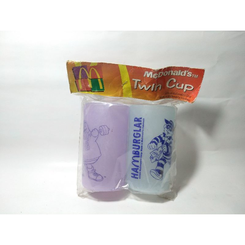 Gelas Maskot Hamburglar Grimace Mcdonald Happy Meal Mcd Jadul Mascot Drinking Glass Tempat Minum Toy