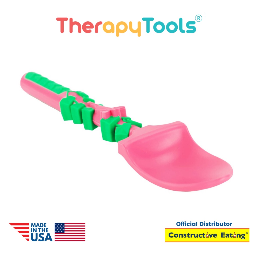 Constructive Eating - Garden Fairy Spoon, Alat latihan makan bentuk sendok sambil bermain tipe peri taman made in USA - Therapy Tools