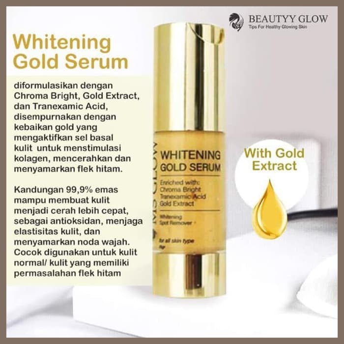 ✨ AKU MURAH ✨ MS GLOW WHITENING GOLD SERUM // Serum WHITENING GOLD  Wajah BPOM