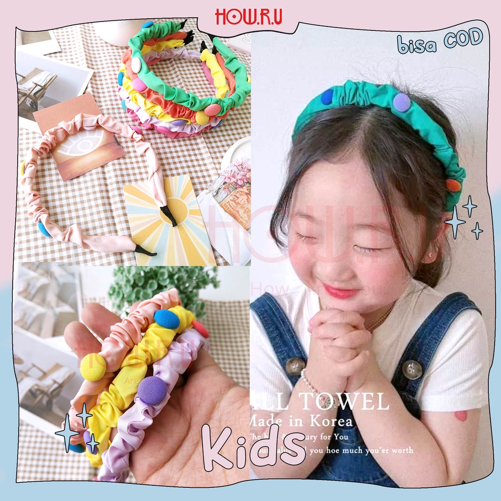 HOW.R.U | Bando Kerut Totol Korea bisa untuk Anak / Dewasa