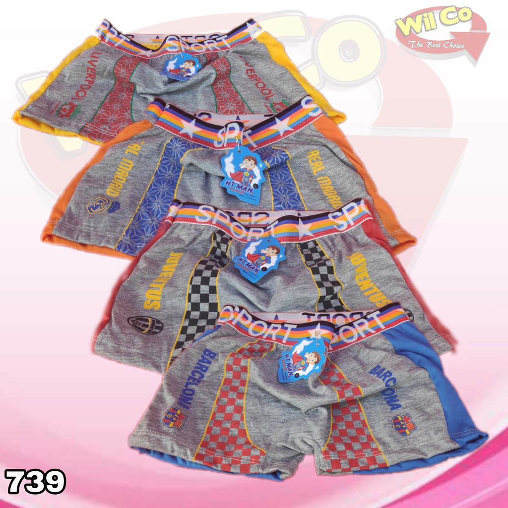 K739 - (Harga 1Pcs) CELANA DALAM ANAK PAKAIAN DALAM ANAK COWOK BOXER HT MAN SIZE (S - L)