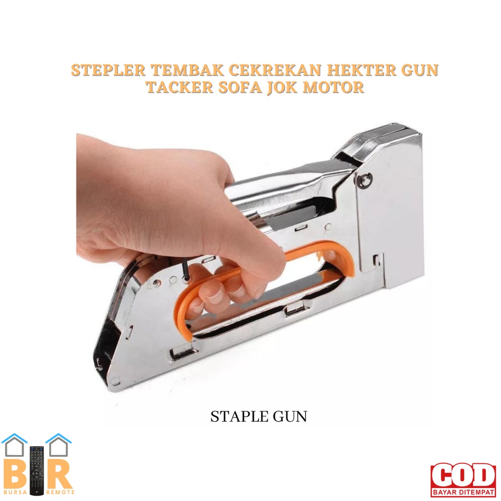 Stepler Tembak Cekrekan HEKTER GUN TACKER SOFA Jok Motor