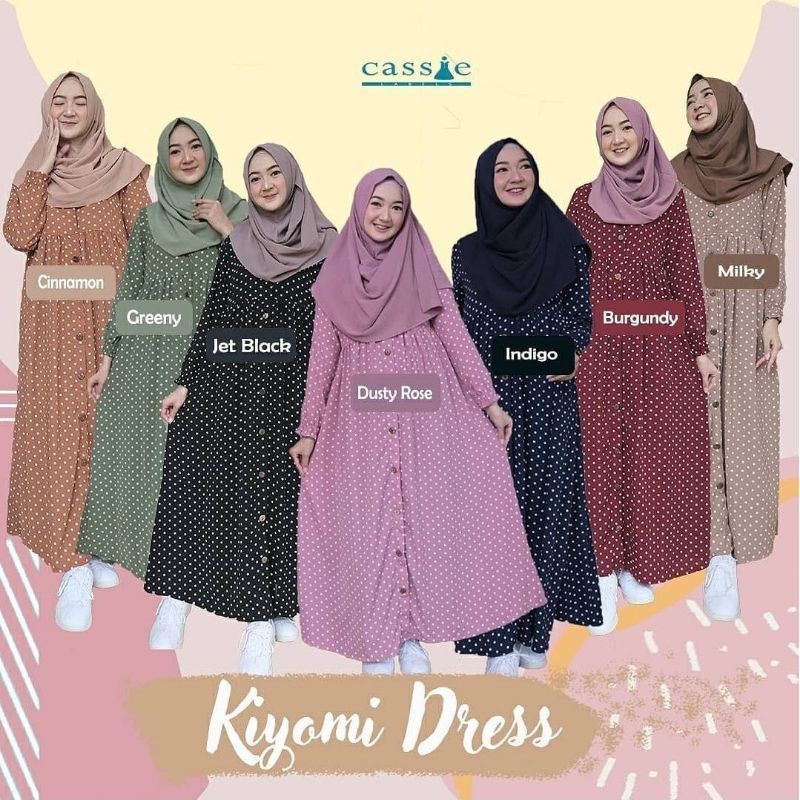 Kiyomi Dress ORI by Cassie / Gamis Polkadot Mini Premium