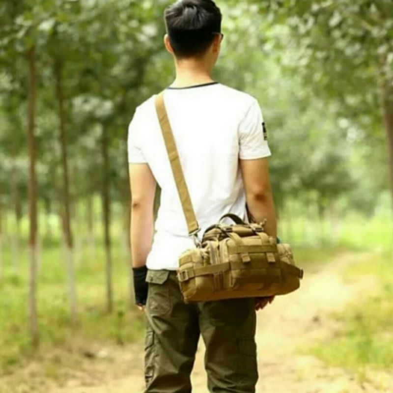 tas slempang tas warior tactical army model terbaru