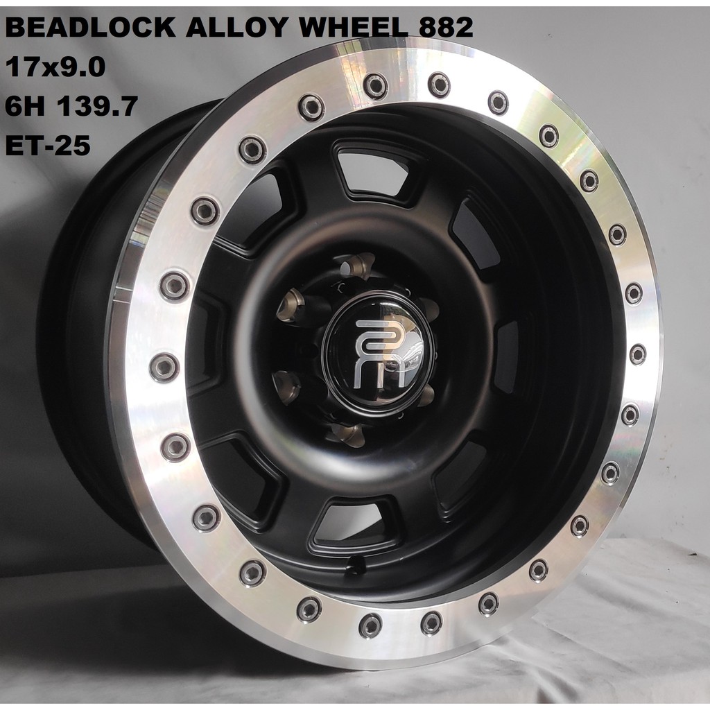 Velg offrood Beadlock aluminum 17x9.0 6H 139.7 et-25 ( BEADLOCK ALLOY FUNGSI )