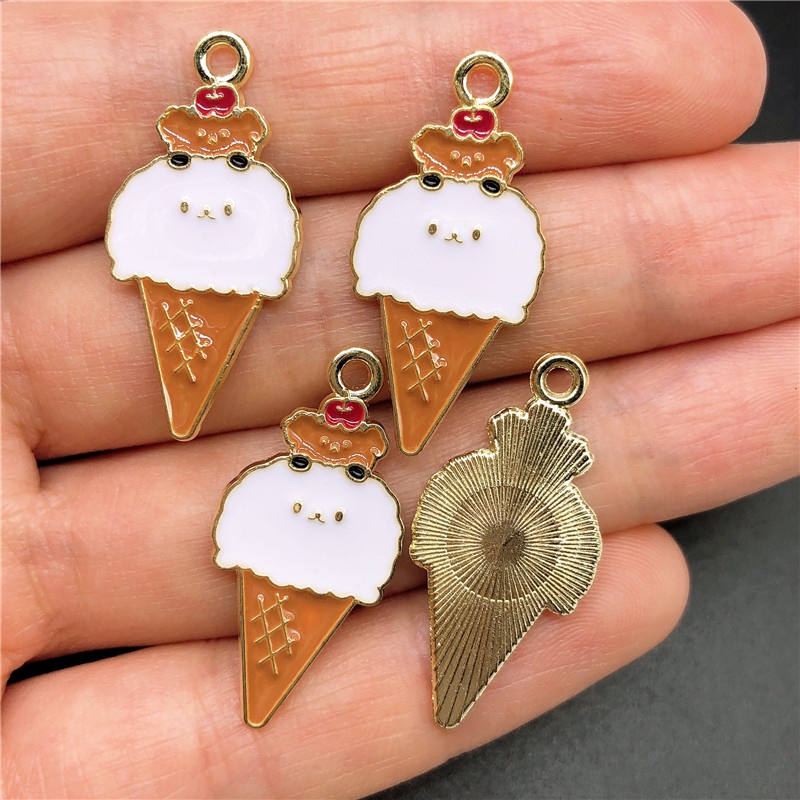 4pcs Liontin Bentuk Hewan Rubah Penguin Gajah Bahan Alloy Untuk Membuat Perhiasan Anting