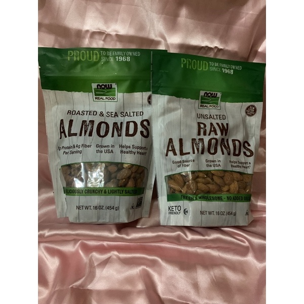 

NOW Real foods Raw n Roasted Almonds Almond halal original USA 454 gr
