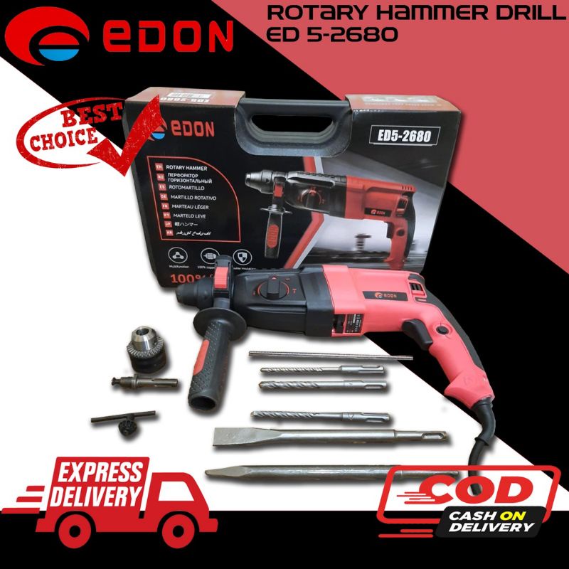 Mesin Bor Hammer Sds Plus Edon