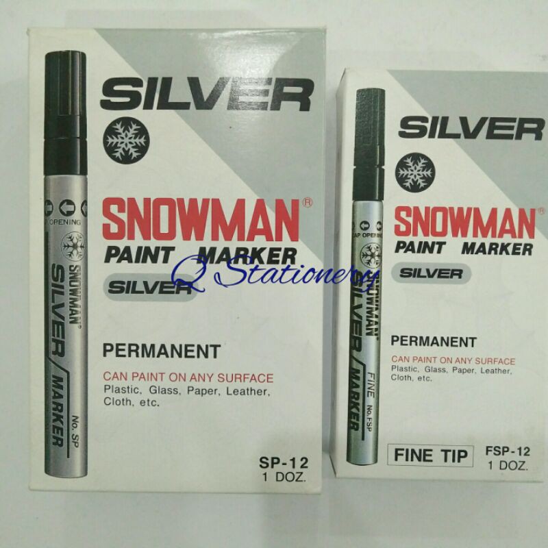 

Spidol silver besar / kecil permanent Snowman