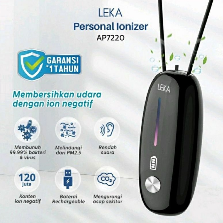 Ready Stok Leka AP7220 Personal Ionizer / Purifier Portable Necklace
