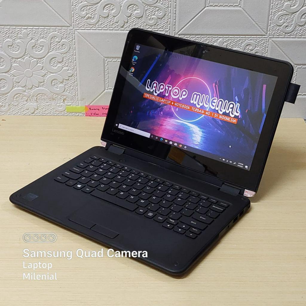 Laptop 2 in 1 Lenovo Yoga 300e Intel Celeron N3450 4GB 128GB 11&quot; Touchscreen Win 10 Siap Pakai