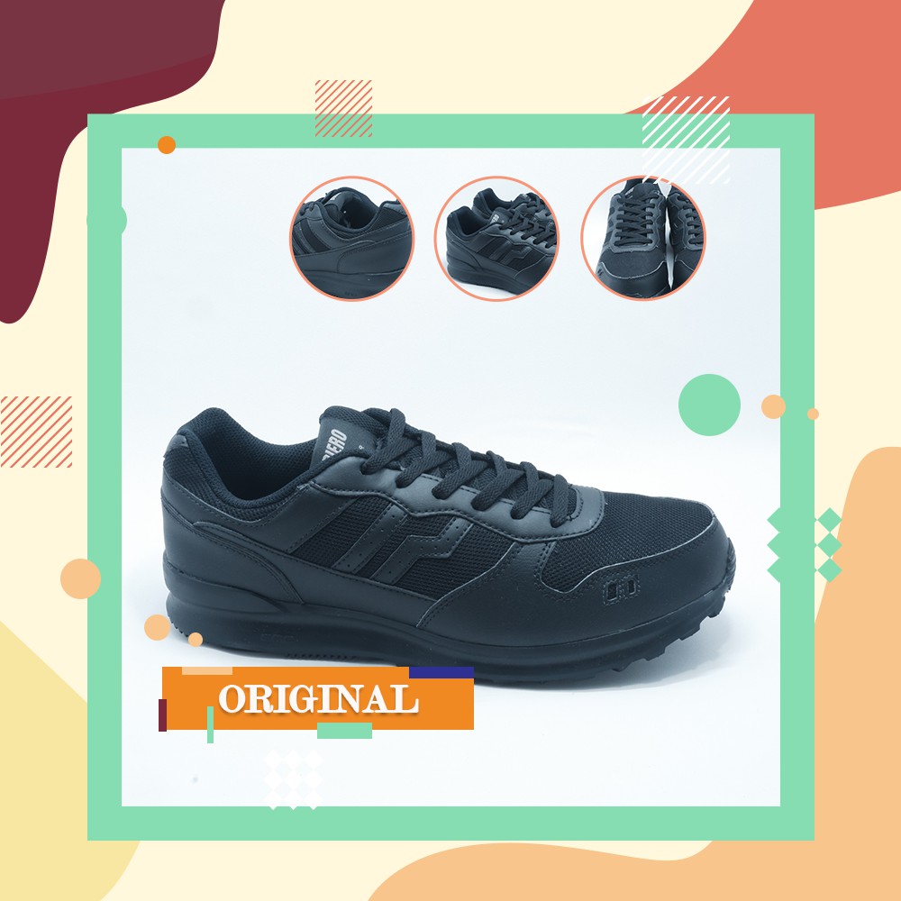 Sepatu Piero -Original 100% Jogger All Black sepatu sekolah kuliah sneaker sneakers