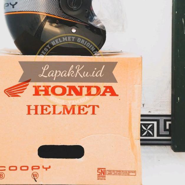 ✾ OBRAL LIMITED EDITION Helm Bogo Retro Honda SCOOPY Hitam ➧