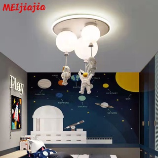 MEIJIAJIA lampu kamar tidur kamar anak-anak kreatif kartun dan lampu kamar anak laki-laki dan perempuan spacemen lainnya Lampu balon Nordic