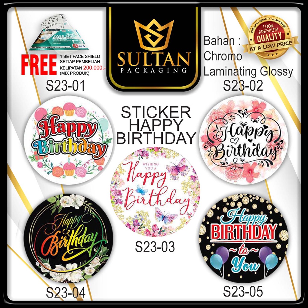 

STICKER|STIKER MURAH|STIKER HAPPY BIRTHDAY|STIKER ULANG TAHUN|4x4|S23