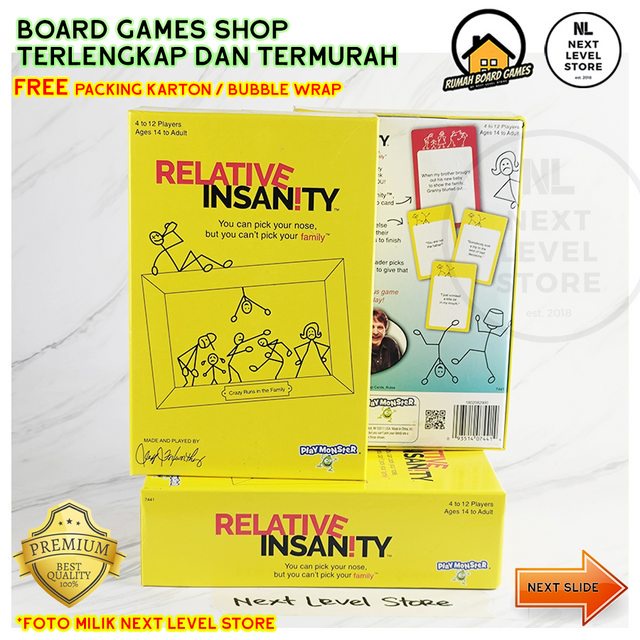 Relative Insanity Game Board Games Party Card Playmonster