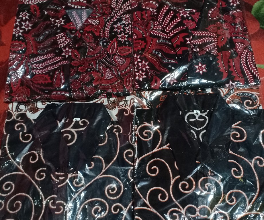 Size M L Xl Xxl 3xl 4xl 5xl Bswart Batik Hrb026 Kenongo Hem Pendek Padi Pekalongan M L Xl Batik Pria