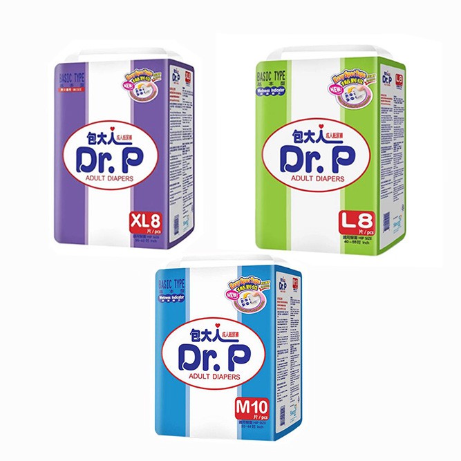 PAMPERS DR.P M'10 - L'8 - XL'8