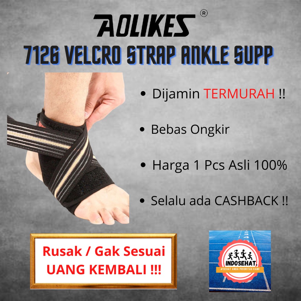AOLIKES 7126 Ankle Support / Brace Velcro Wrap - Deker Pelindung Engkel Kaki / Kompresi Engkel Kaki