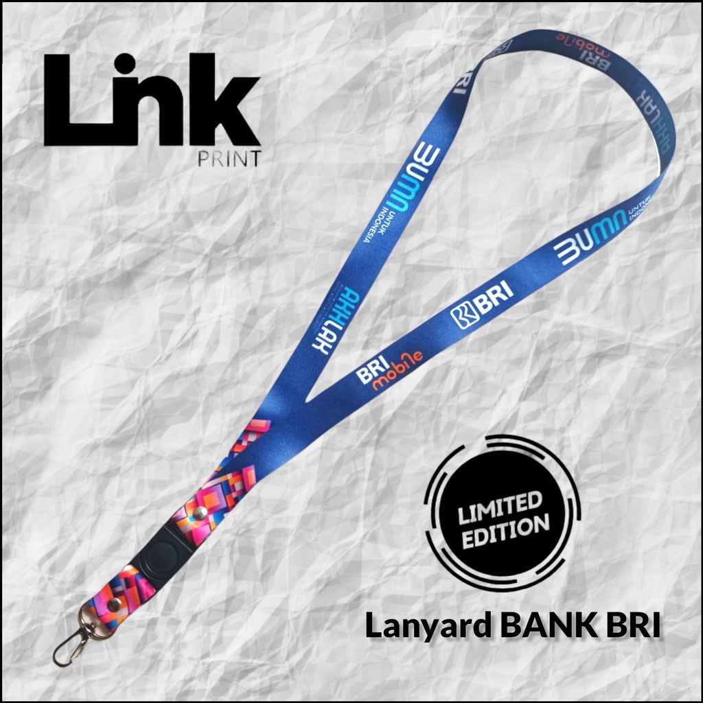 

Tali Id Card Lanyard Bank Bri Brimo Akhlak Satuan