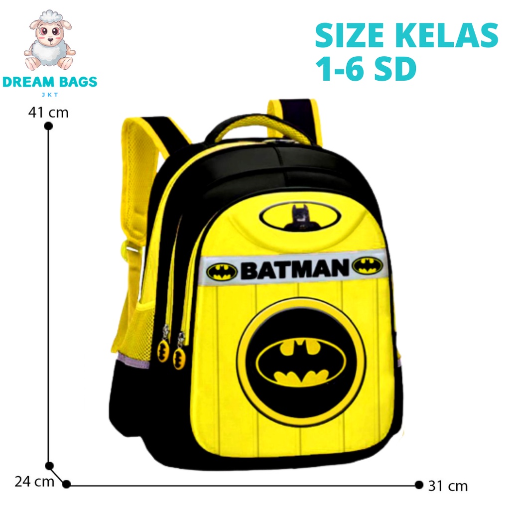 Tas Sekolah Karakter Superhero DB 1009 Size SD Tas Anak Import - Tas Sekolah Anak Laki Laki - Tas Sekolah anak Laki Sd - tas anak laki sd