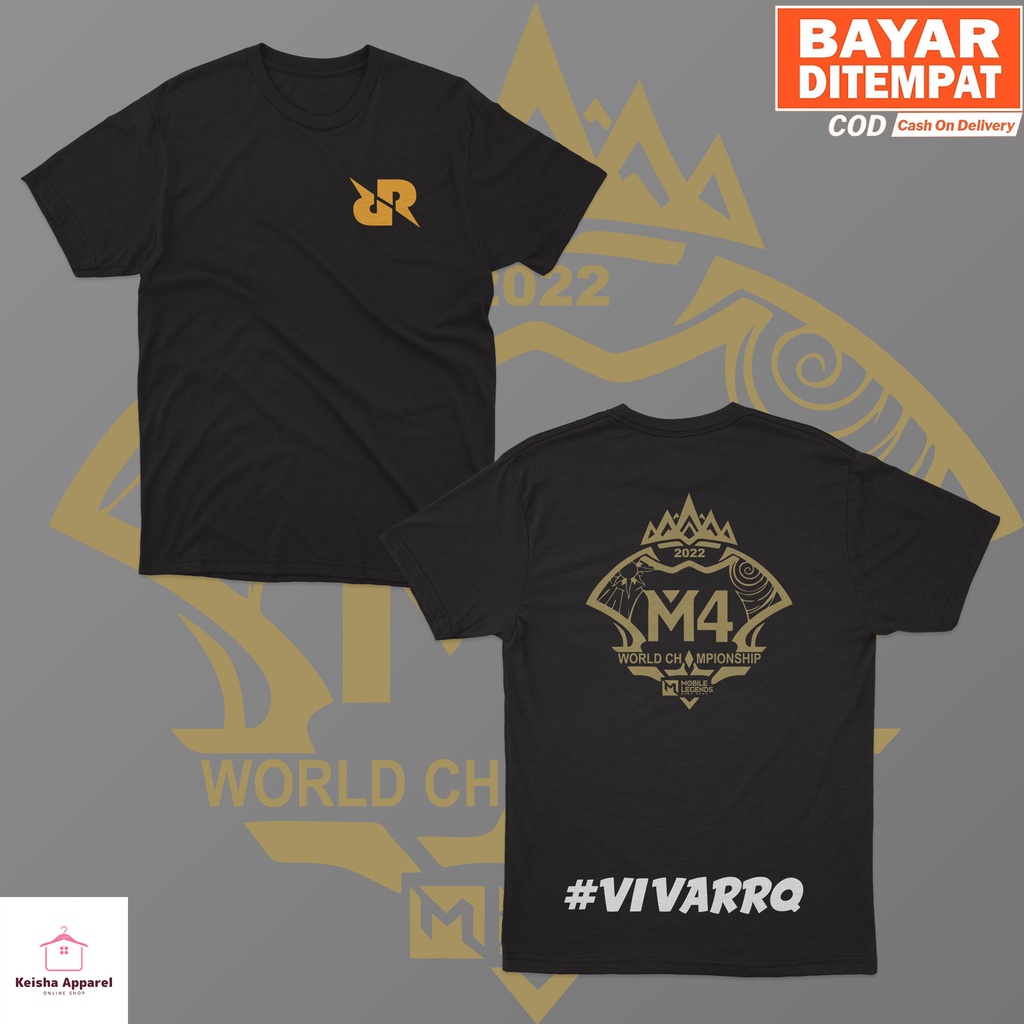 KAOS BAJU MOBILE LEGENDS WORLD CHAMPIONSHIP M4 RRQ KAOS RRQ PRIA WANITA