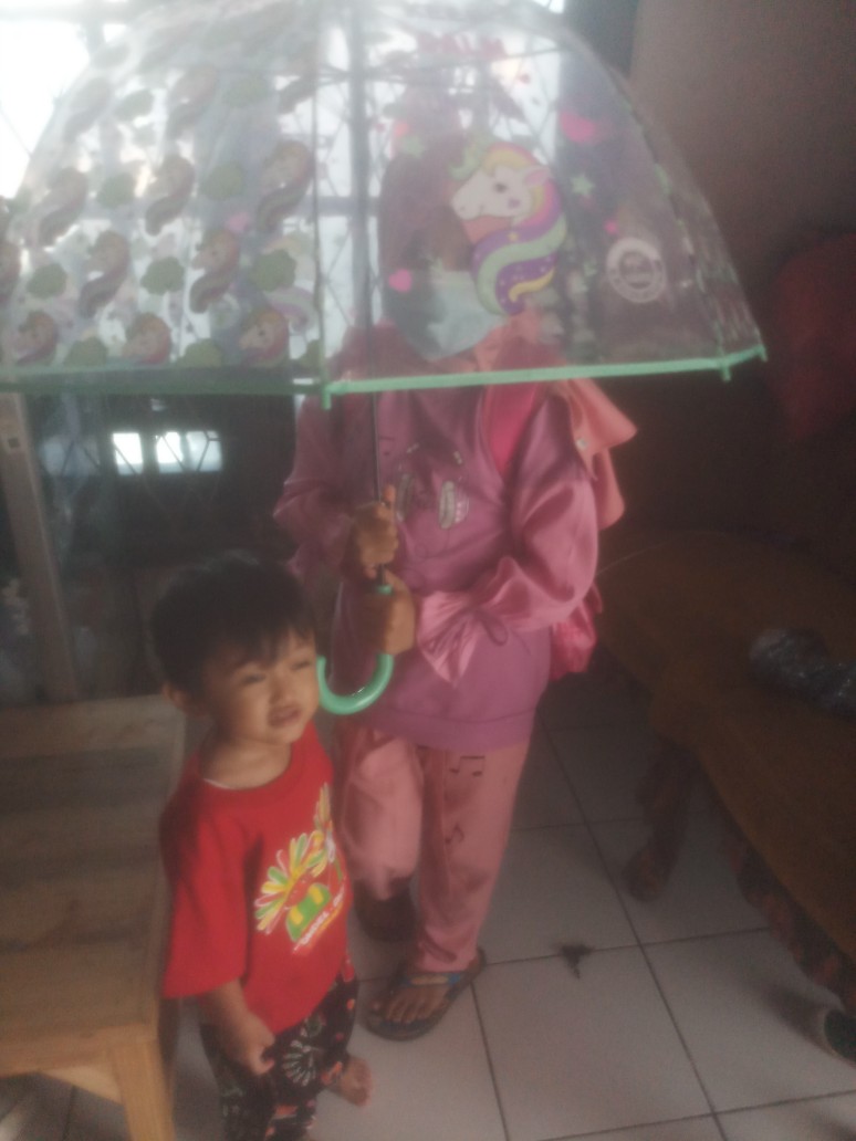 Real Star Umbrella Payung Anak Unicorn Transparant