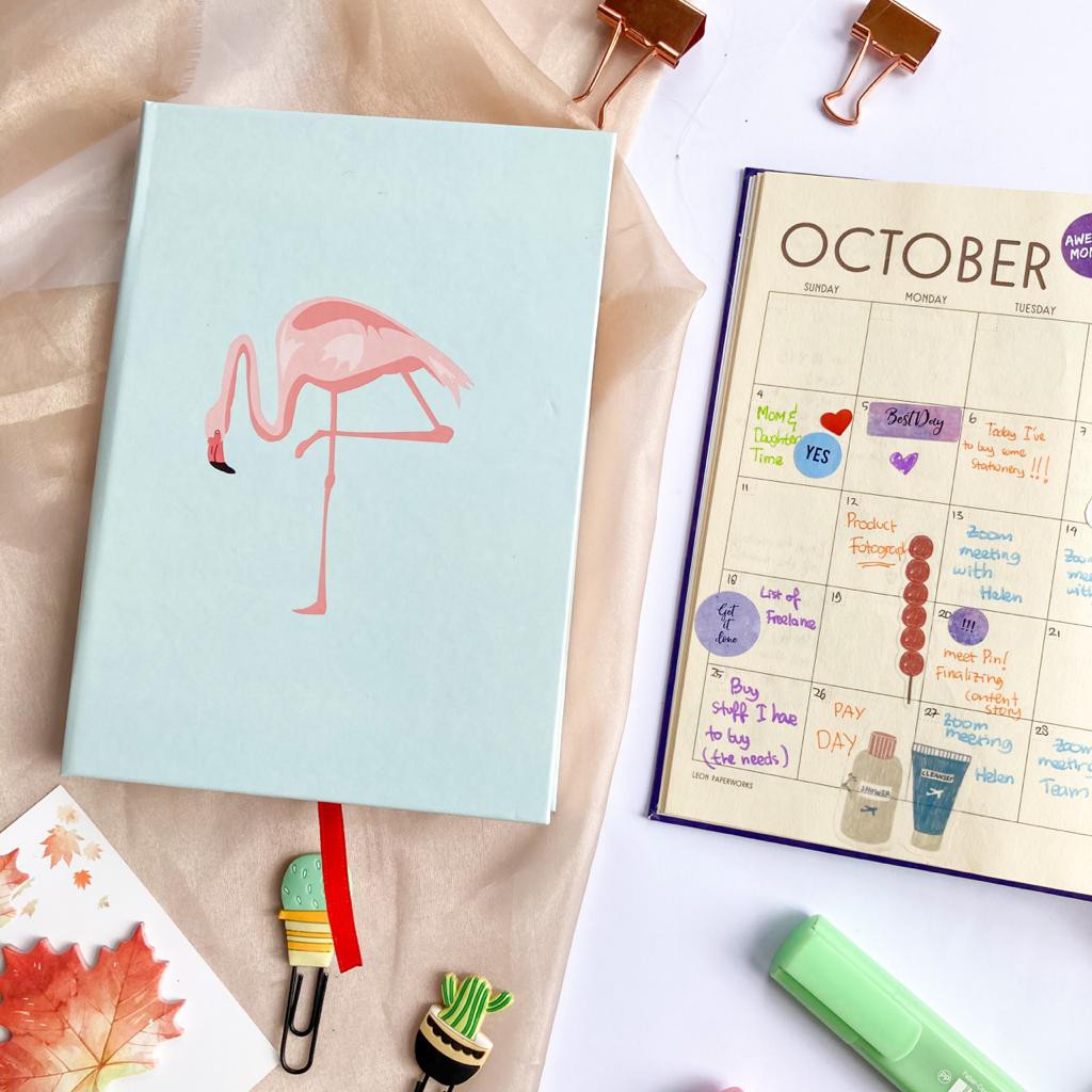 Notebook Agenda, Dotted, dan Polos Flamingo