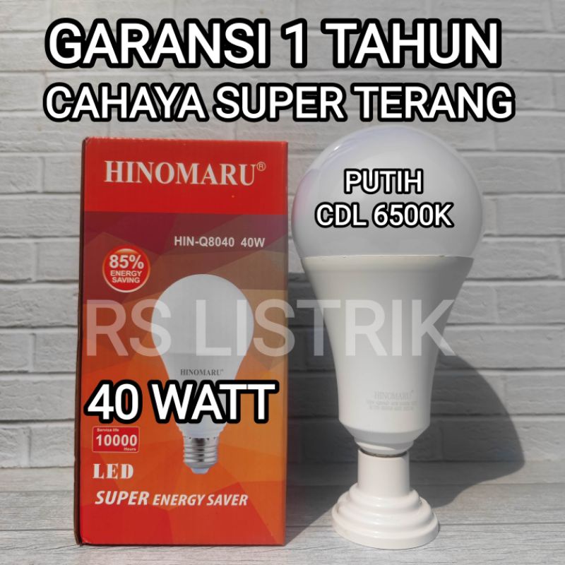 HINOMARU LAMPU LED BULB 40 WATT HIN-Q8040 40W PUTIH 6500K CDL