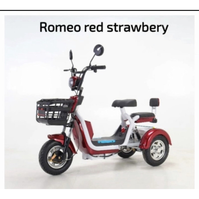 Sepeda Motor Listrik Tipe Romeo Uwinfly Roda Tiga Drum break Sistem By Uwinfly Garansi SNI-3