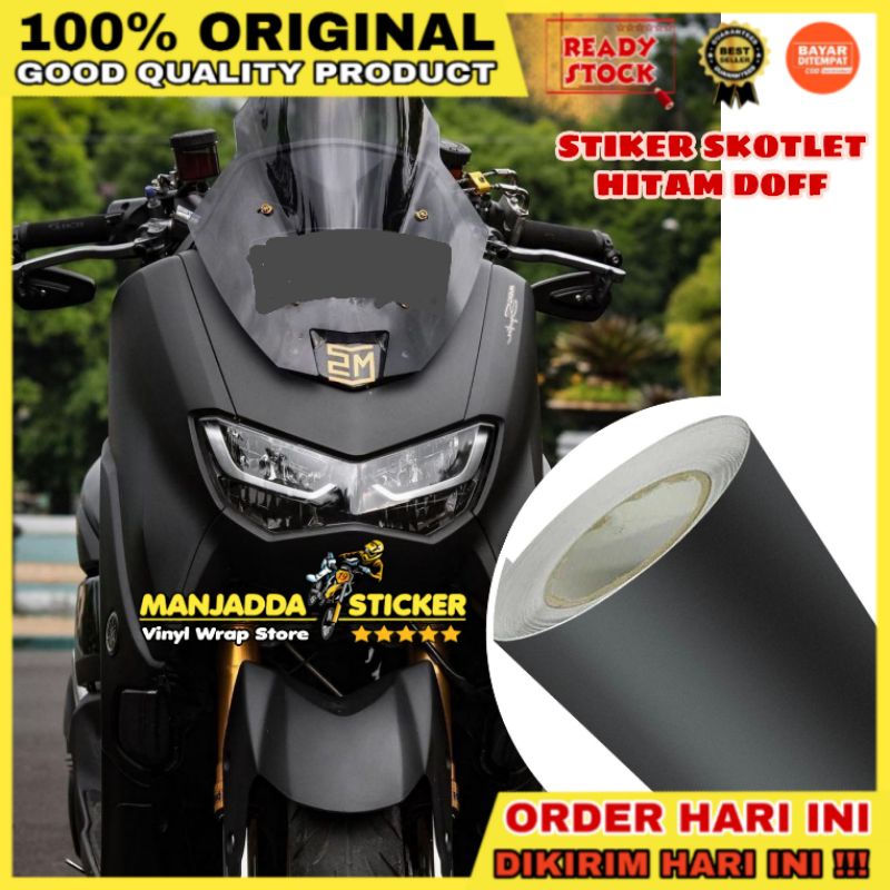 STIKER SKOTLET MOTOR WARNA SILVER METALIC CANDY KUALITAS PREMIUM
