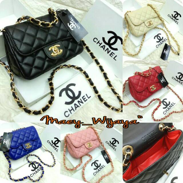 TAS CHANEL BABY SLING BAG MINI(TAS IMPORT,TAS FASHION) - Hitam