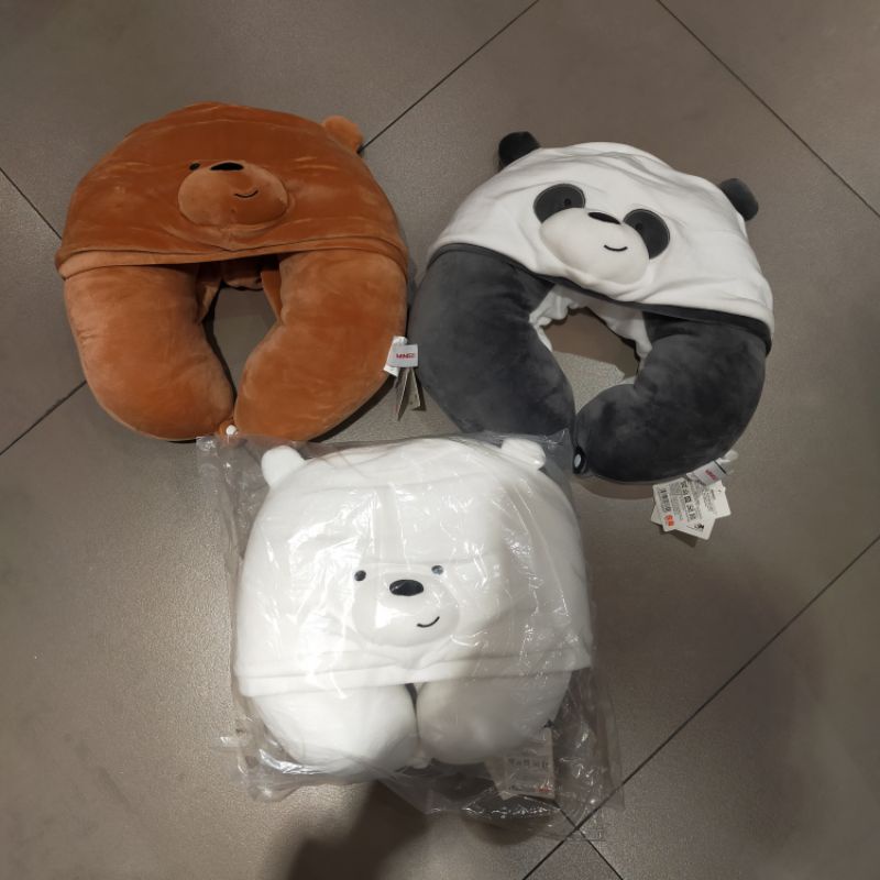 Miniso Bantal leher & hoodie we bare bears