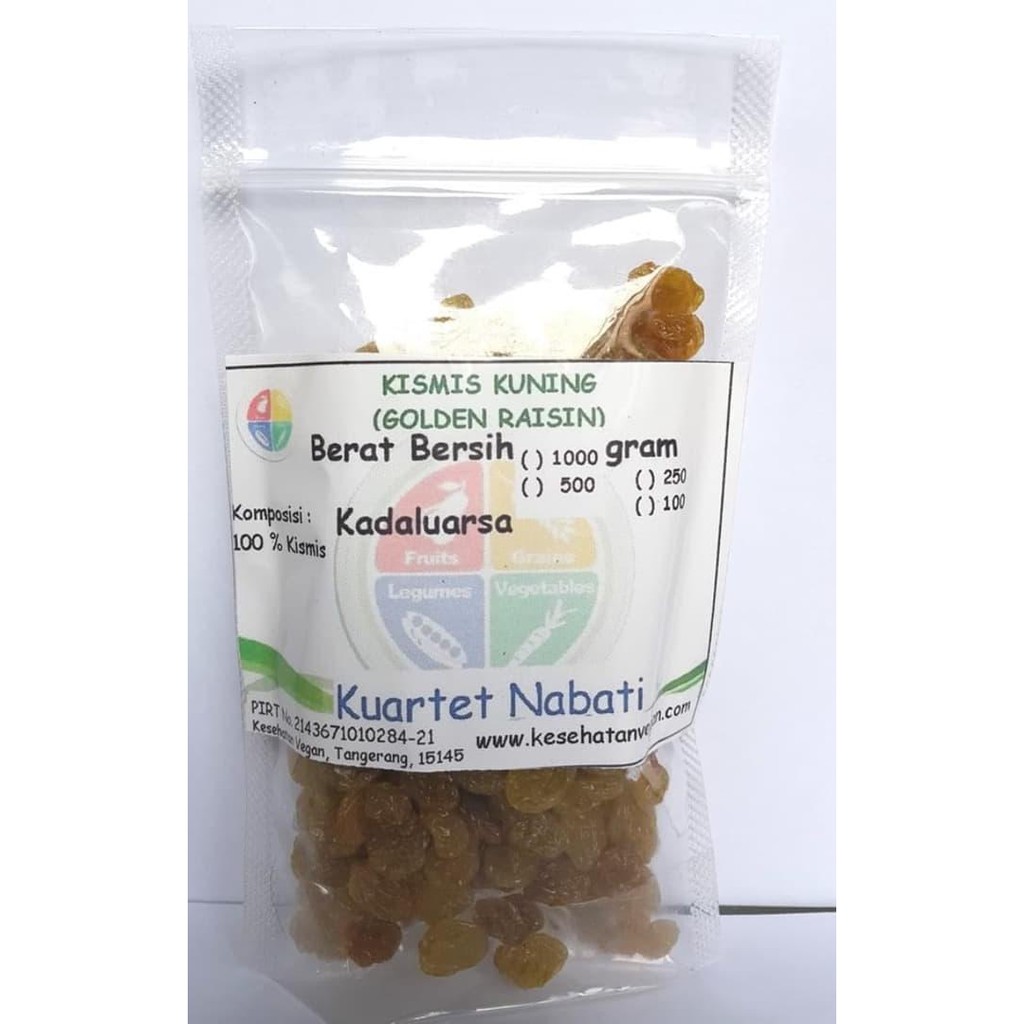 

Kismis Kuning - Golden Raisin - Premium - 100 Gr