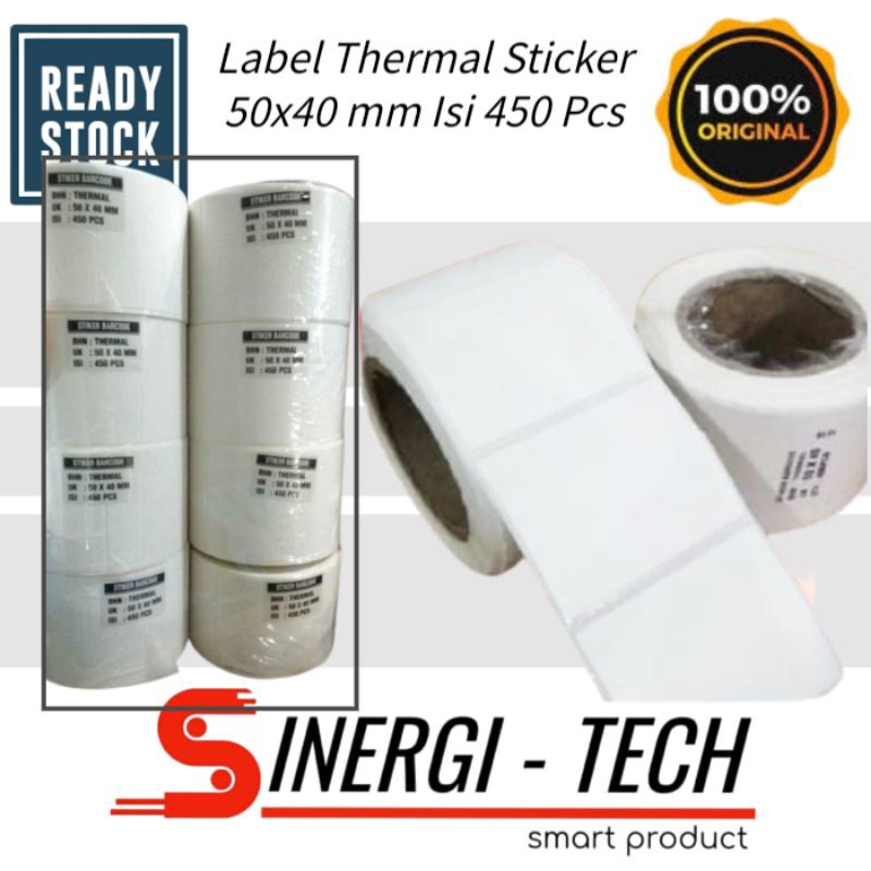 

LABEL THERMAL SIZE 50x40mm isi 450pcs STICKER TIMBANGAN DIGITAL