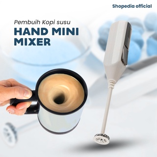 Hand Mixer Pengaduk Pembuih Kopi Susu Elektrik Handle Stirrer Whisk Milk Frother Coffee Foamer
