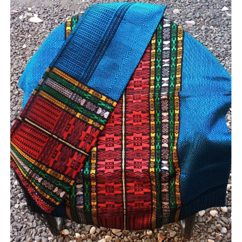 Songket Tumtuman Full Asli Tarutung Benang 100 Warna Lembut Benang 100 - Tenun Asli Tarutung