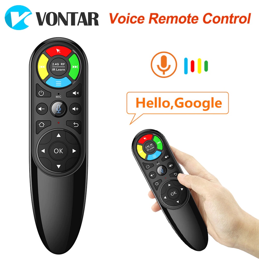 VONTAR Wireless Air Mouse 6 Axis Gyroscope 2.4 GHz with Voice Search